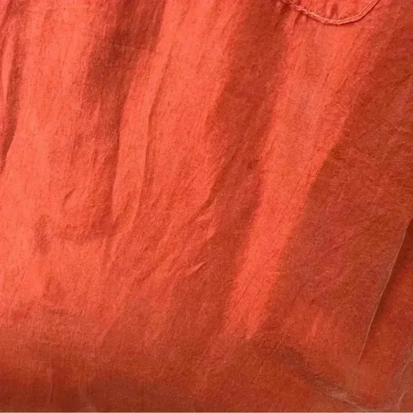 *Rare* 80’s/90’s Vintage Express silk burnt orange blouse. - Picture 5 of 12